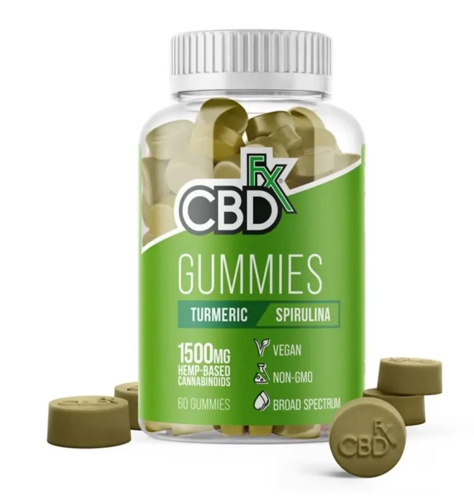 cbdfx gummies with turmeric and spirulina
